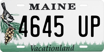 ME license plate 4645UP