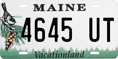 ME license plate 4645UT