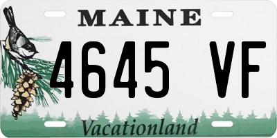 ME license plate 4645VF