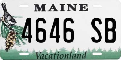 ME license plate 4646SB