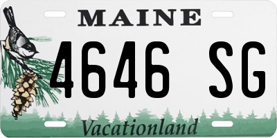 ME license plate 4646SG