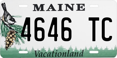 ME license plate 4646TC