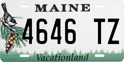 ME license plate 4646TZ