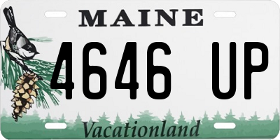 ME license plate 4646UP