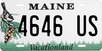 ME license plate 4646US