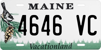 ME license plate 4646VC