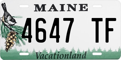 ME license plate 4647TF