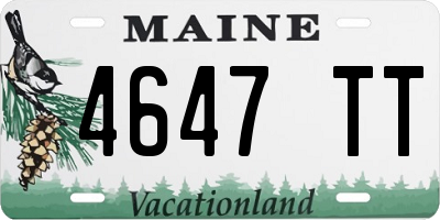 ME license plate 4647TT