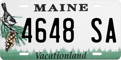 ME license plate 4648SA