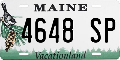 ME license plate 4648SP