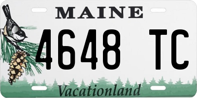 ME license plate 4648TC