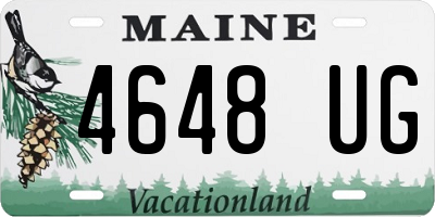 ME license plate 4648UG