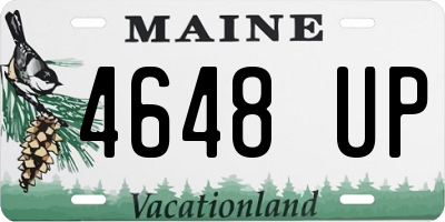 ME license plate 4648UP
