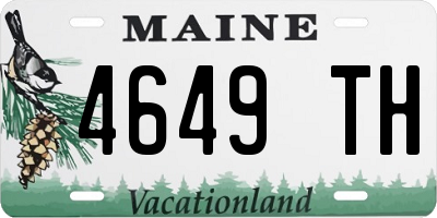 ME license plate 4649TH