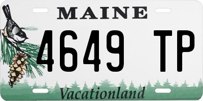 ME license plate 4649TP