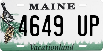 ME license plate 4649UP
