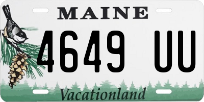 ME license plate 4649UU