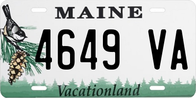 ME license plate 4649VA