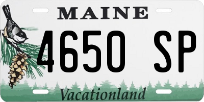 ME license plate 4650SP
