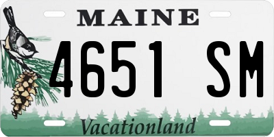 ME license plate 4651SM