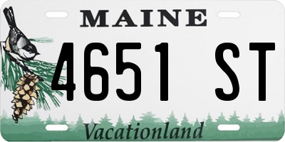 ME license plate 4651ST