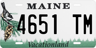 ME license plate 4651TM