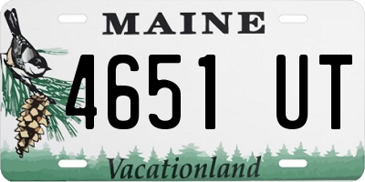 ME license plate 4651UT