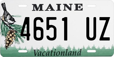 ME license plate 4651UZ