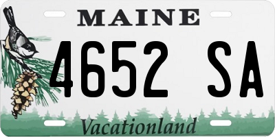 ME license plate 4652SA