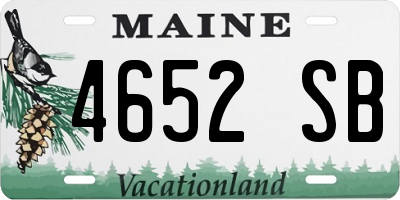 ME license plate 4652SB
