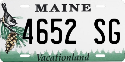 ME license plate 4652SG