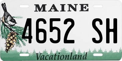 ME license plate 4652SH
