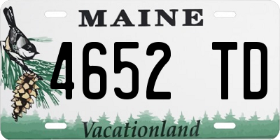 ME license plate 4652TD