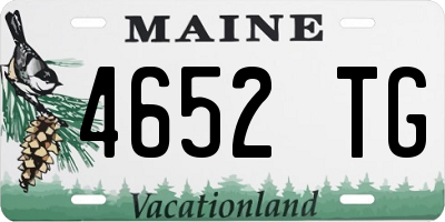 ME license plate 4652TG