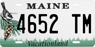 ME license plate 4652TM