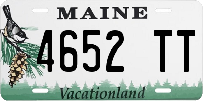 ME license plate 4652TT