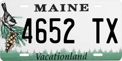 ME license plate 4652TX