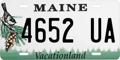 ME license plate 4652UA