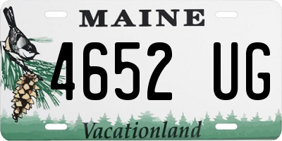 ME license plate 4652UG