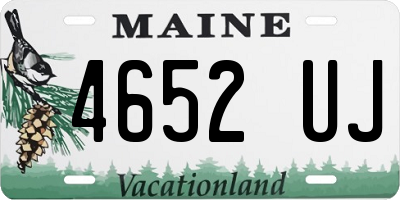 ME license plate 4652UJ
