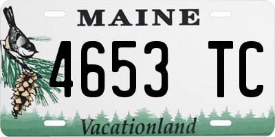 ME license plate 4653TC