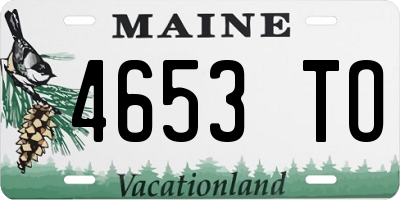 ME license plate 4653TO