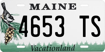 ME license plate 4653TS
