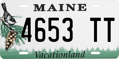 ME license plate 4653TT