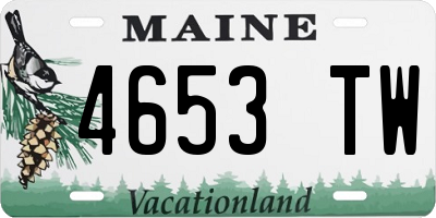 ME license plate 4653TW