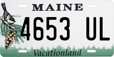 ME license plate 4653UL