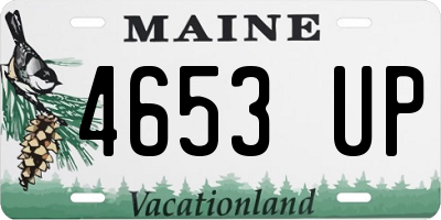 ME license plate 4653UP
