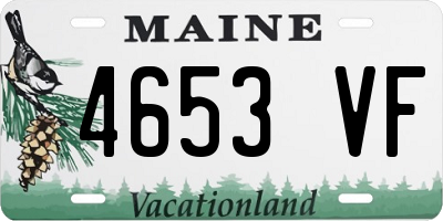ME license plate 4653VF