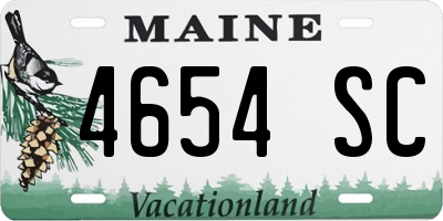 ME license plate 4654SC