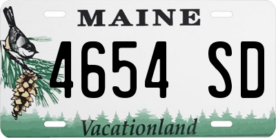 ME license plate 4654SD